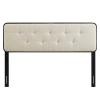 Collins Tufted Queen Fabric and Wood Headboard