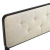 Collins Tufted King Fabric and Wood Headboard