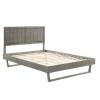 Alana Twin Wood Platform Bed With Angular Frame