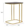 Alma C-Side Marble Table Black & Gold