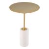 Asa Marble Side Table Gold & White