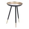 Everly Accent Table Gold & Black