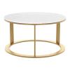 Helena Marble Coffee Table White & Gold