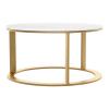 Helena Marble Coffee Table White & Gold