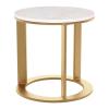 Helena Marble Side Table White & Gold