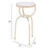 Hera Side Table Gold & Mirror