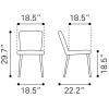 Manchester Dining Chair Set of 2 Gray