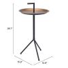 Mercy Accent Table Gold & Black