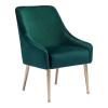 Mira Dining Chair in Green & Gold