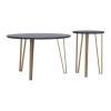 Somme Accent Tables Set of 2 Black