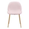 Siena Dining Chair Set of 2 Pink & Gold
