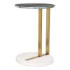 Zenith Marble Side Table Black, White & Gold