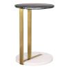 Zenith Marble Side Table Black, White & Gold