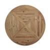 Stitch 59" Round Pine Wood Dining Table in Brown