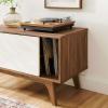 Envision Vinyl Record Display Stand in Walnut White