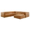 Bartlett Vegan Leather 6-Piece Sectional Sofa in Tan