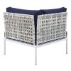 Harmony Sunbrella&reg; Basket Weave Outdoor Patio Aluminum Corner Chair