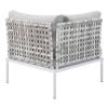 Harmony Sunbrella&reg; Basket Weave Outdoor Patio Aluminum Corner Chair