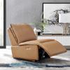 Supine Leather Recliner Chair in Tan