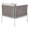 Harmony 3-Piece Sunbrella&reg; Basket Weave Outdoor Patio Aluminum Seating Set