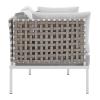 Harmony 4-Piece Sunbrella&reg; Basket Weave Outdoor Patio Aluminum Seating Set