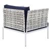 Harmony 5-Piece Sunbrella&reg; Basket Weave Outdoor Patio Aluminum Seating Set