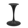 Lippa 28" Artificial Marble Dining Table in Black Black