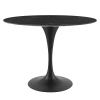 Lippa 42" Artificial Marble Dining Table in Black Black