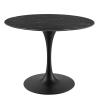 Lippa 40" Artificial Marble Dining Table in Black Black