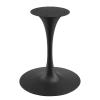Lippa 60" Artificial Marble Oval Dining Table in Black Black