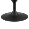 Lippa 36" Round Artificial Marble Coffee Table in Black Black