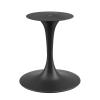 Lippa 78" Oval Artificial Marble Dining Table in Black Black