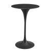 Lippa 28" Artificial Marble Bar Table in Black Black