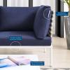 Harmony 6-Piece Sunbrella&reg; Basket Weave Outdoor Patio Aluminum Sectional Sofa Set