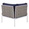 Harmony 6-Piece Sunbrella&reg; Basket Weave Outdoor Patio Aluminum Seating Set