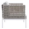 Harmony 7-Piece Sunbrella&reg; Basket Weave Outdoor Patio Aluminum Sectional Sofa Set