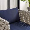 Harmony Sunbrella&reg; Basket Weave Outdoor Patio Aluminum Armchair