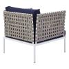 Harmony Sunbrella&reg; Basket Weave Outdoor Patio Aluminum Armchair