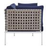 Harmony Sunbrella&reg; Basket Weave Outdoor Patio Aluminum Loveseat