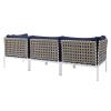 Harmony Sunbrella&reg; Basket Weave Outdoor Patio Aluminum Sofa
