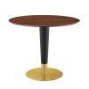 Zinque 36" Dining Table in Gold Walnut