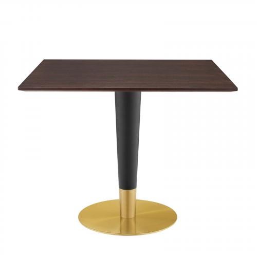 Zinque 36" Square Dining Table in Gold Cherry Walnut