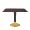 Zinque 40" Square Dining Table in Gold Cherry Walnut