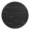 Zinque 28" Artificial Marble Dining Table in Gold Black