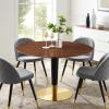 Zinque 47" Dining Table in Gold Walnut