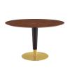 Zinque 47" Dining Table in Gold Walnut