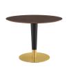Zinque 40" Dining Table in Gold Cherry Walnut
