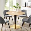 Zinque 40" Dining Table in Gold Natural