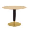Zinque 40" Dining Table in Gold Natural