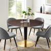Zinque 47" Dining Table in Gold Cherry Walnut